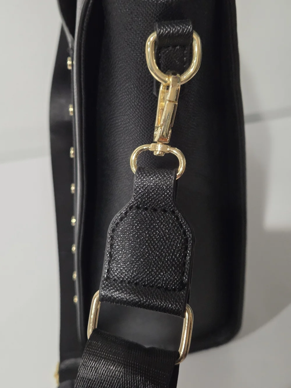 London Fog Black Sofia Studded Tote